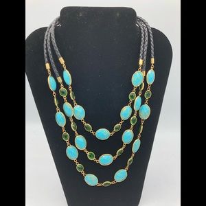 Turquoise Three Strand Necklace